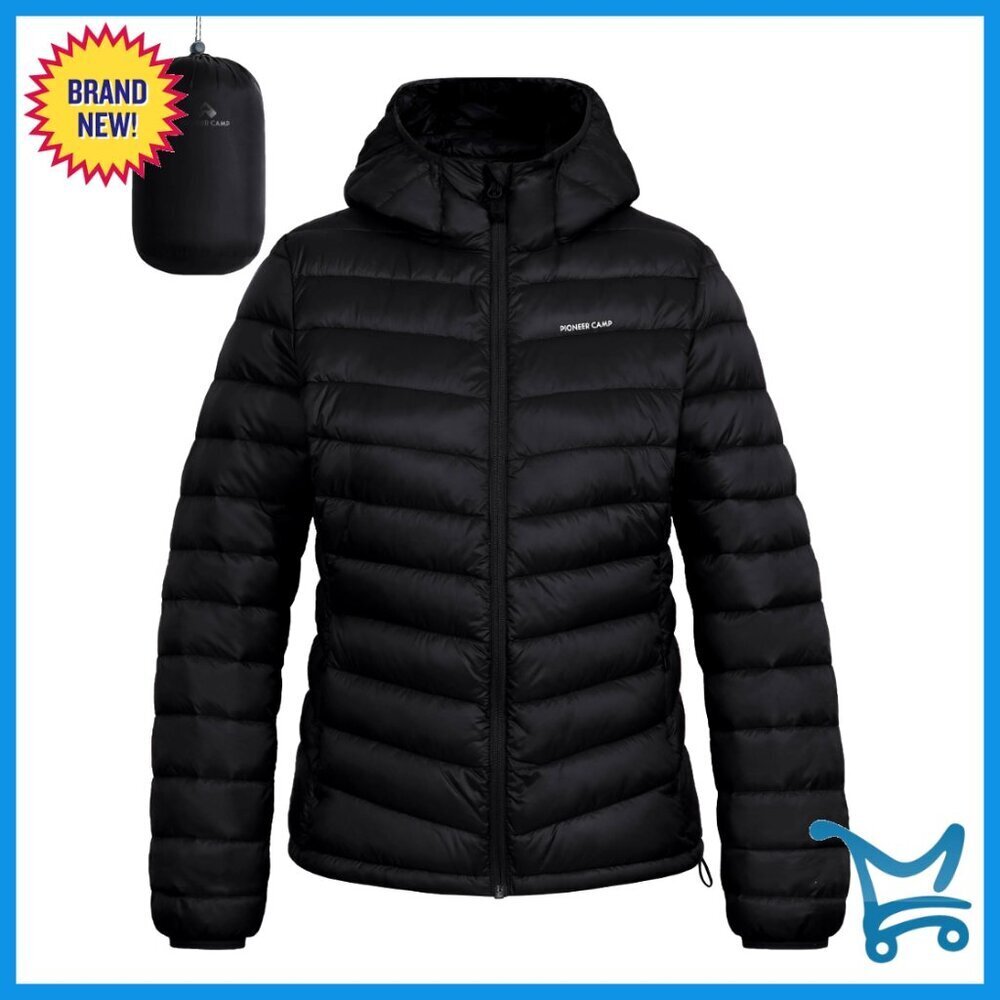 Lightweight Packable Puffer Jacket Hooded Quilted Windproof Water-Repellent